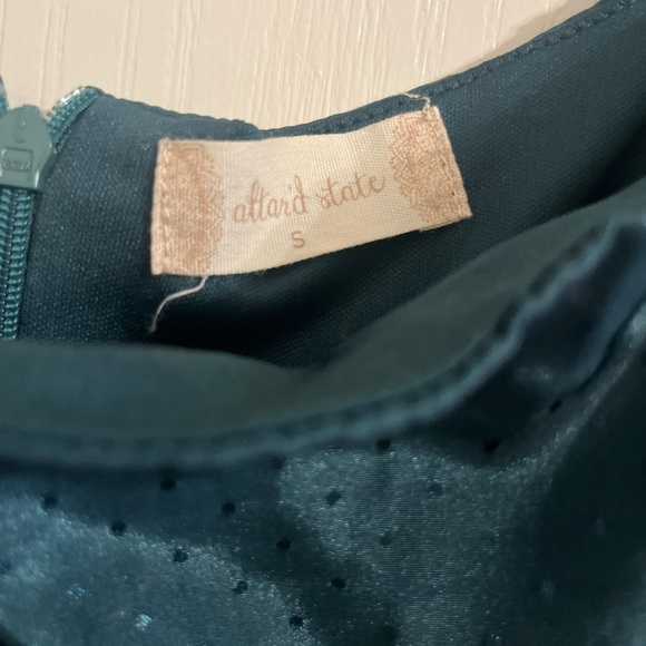 Altar'd State Dark Green Puff sleeve dress - Picture 4 of 5